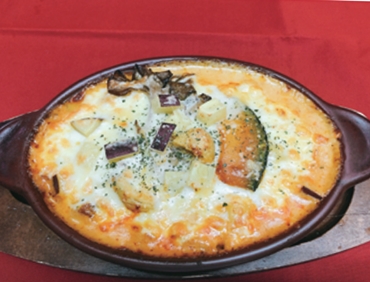 秋の食材満載のミートドリア